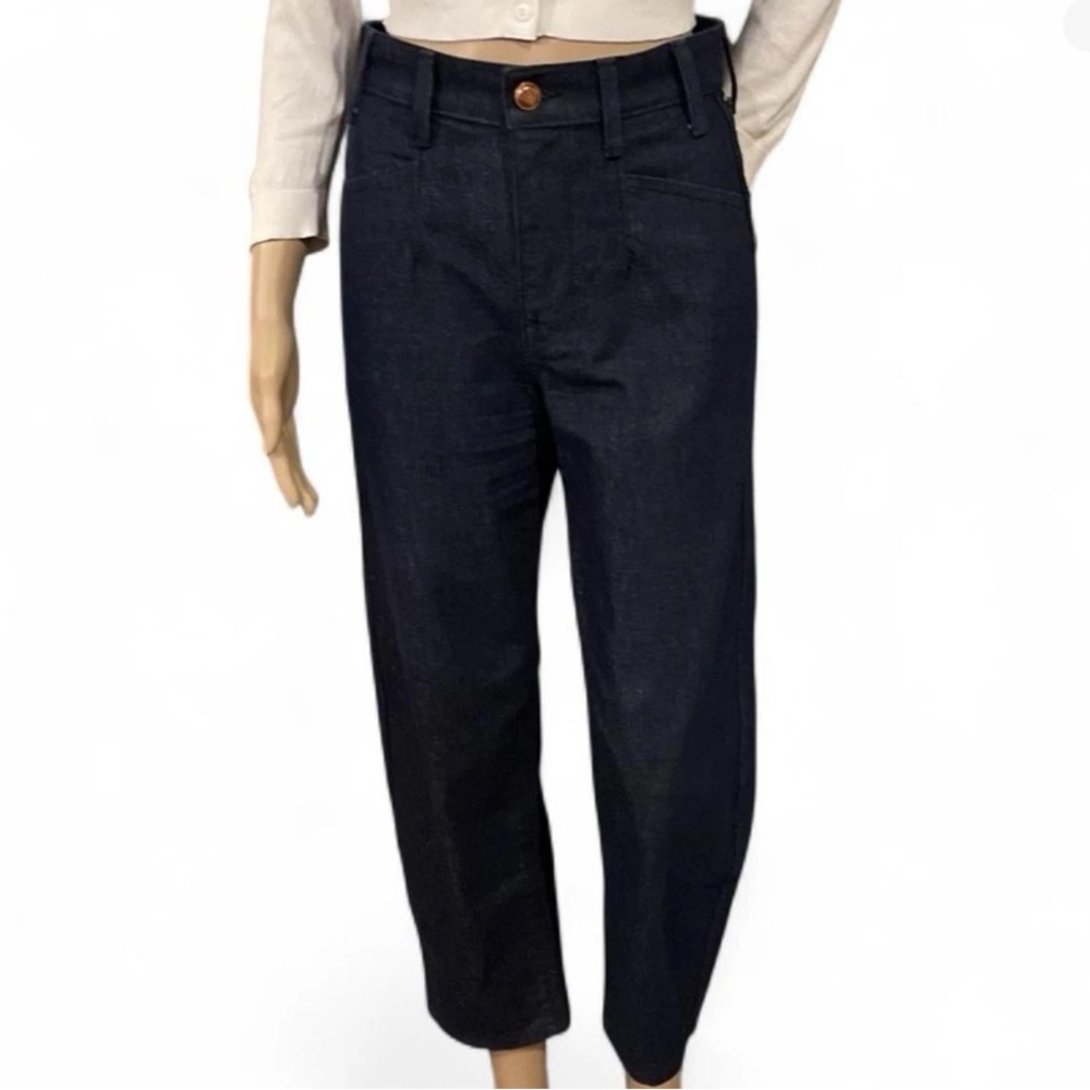 AYR Jeans 24 Womens The Beat Relaxed Fit Barrel Leg Indigo Wash Denim